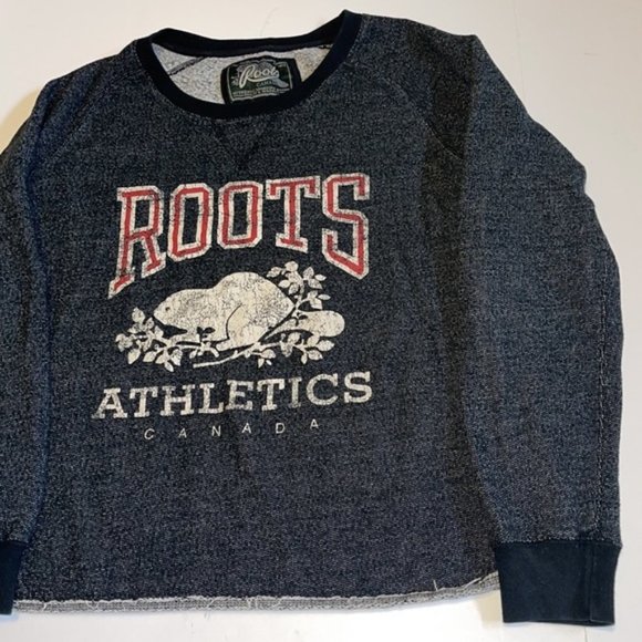 Roots Canada Black and White Cotton Sweatshirt - Women’s Size Medium - Picture 7 of 10